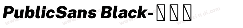 PublicSans Black字体转换